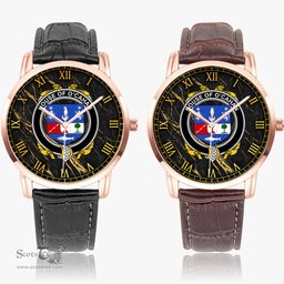Irish House of O CAHAN KEANE Irish Coat of Arms Irish Watch Instafamous Quartz Leather Strap