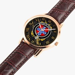 Irish House of TAAFFE Irish Coat of Arms Irish Watch Instafamous Quartz Leather Strap