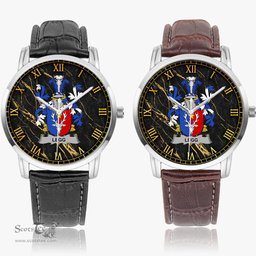 Irish Legg or Legge Irish Coat of Arms Irish Watch Instafamous Quartz Leather Strap