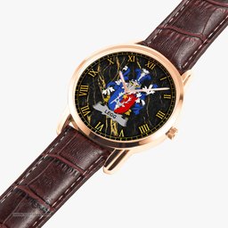 Irish Legg or Legge Irish Coat of Arms Irish Watch Instafamous Quartz Leather Strap