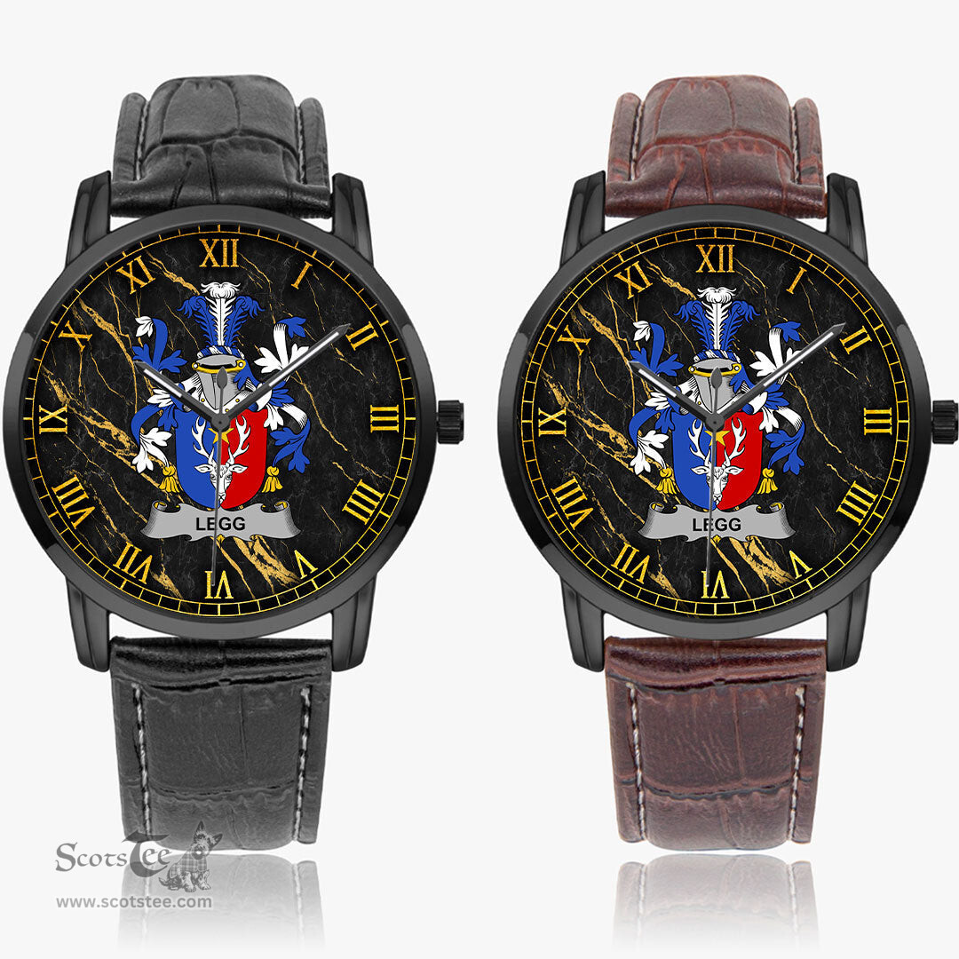 Irish Legg or Legge Irish Coat of Arms Irish Watch Instafamous Quartz Leather Strap