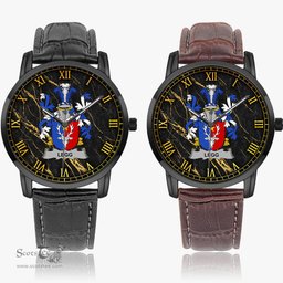 Irish Legg or Legge Irish Coat of Arms Irish Watch Instafamous Quartz Leather Strap