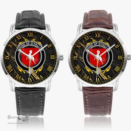 Irish House of O FALLON Irish Coat of Arms Irish Watch Instafamous Quartz Leather Strap