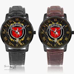 Irish House of O FALLON Irish Coat of Arms Irish Watch Instafamous Quartz Leather Strap