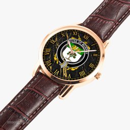 Irish House of MURPHY O Morchoe Irish Coat of Arms Irish Watch Instafamous Quartz Leather Strap