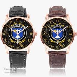 Irish House of MARTIN Irish Coat of Arms Irish Watch Instafamous Quartz Leather Strap