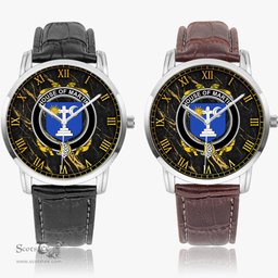Irish House of MARTIN Irish Coat of Arms Irish Watch Instafamous Quartz Leather Strap
