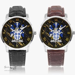 Irish Olde Irish Coat of Arms Irish Watch Instafamous Quartz Leather Strap