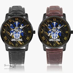 Irish Olde Irish Coat of Arms Irish Watch Instafamous Quartz Leather Strap