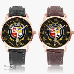 Irish House of MACGRATH Irish Coat of Arms Irish Watch Instafamous Quartz Leather Strap