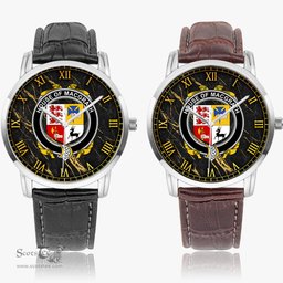 Irish House of MACGRATH Irish Coat of Arms Irish Watch Instafamous Quartz Leather Strap