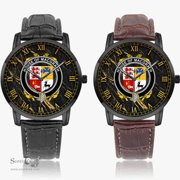 Irish House of MACGRATH Irish Coat of Arms Irish Watch Instafamous Quartz Leather Strap