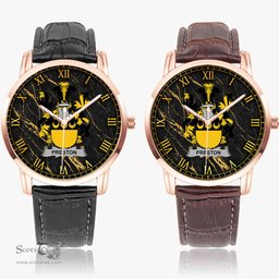 Irish Preston Irish Coat of Arms Irish Watch Instafamous Quartz Leather Strap