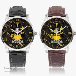Irish Preston Irish Coat of Arms Irish Watch Instafamous Quartz Leather Strap