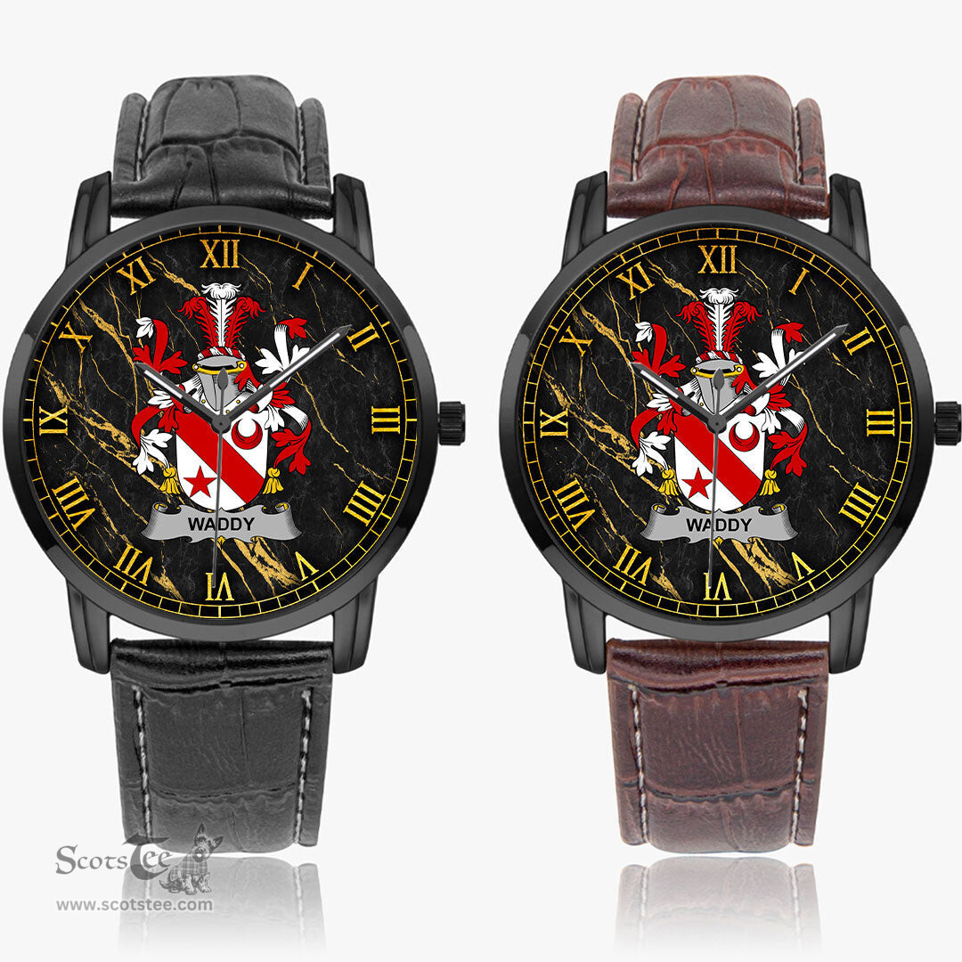 Irish Waddy Irish Coat of Arms Irish Watch Instafamous Quartz Leather Strap
