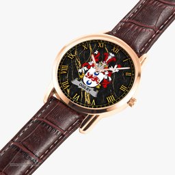 Irish Ogilby Irish Coat of Arms Irish Watch Instafamous Quartz Leather Strap