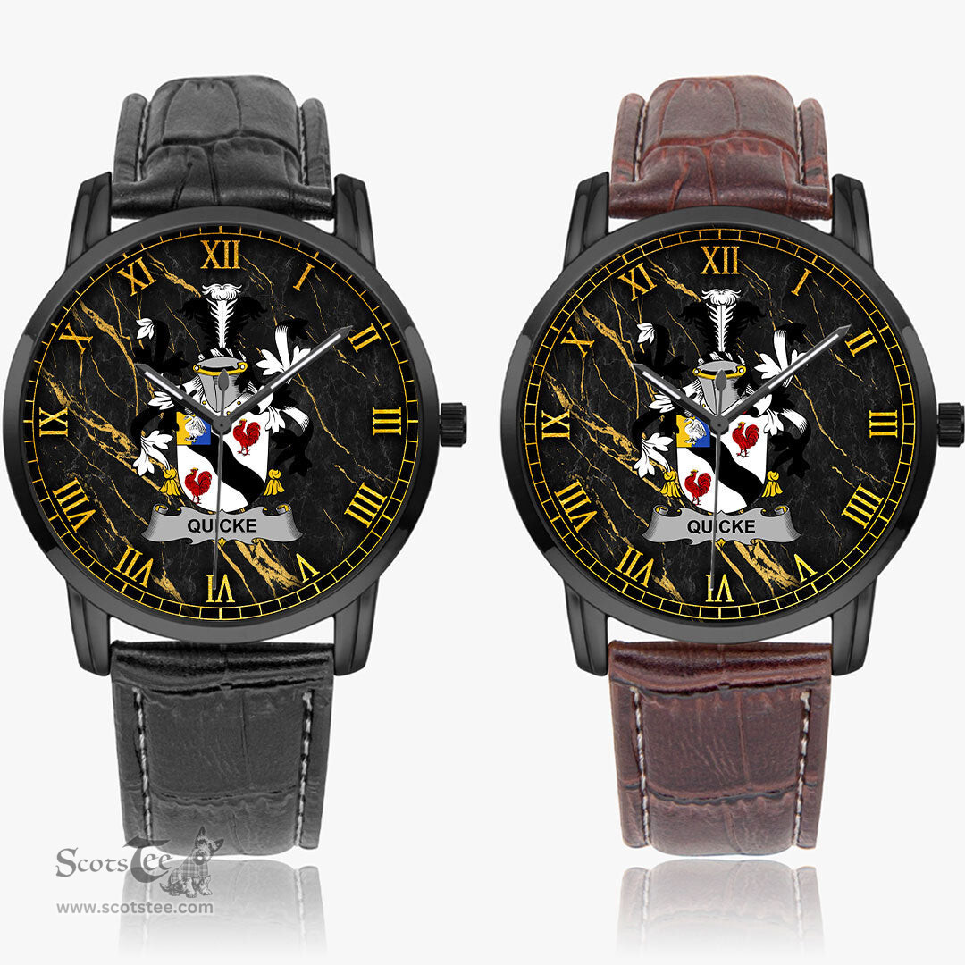 Irish Quicke Irish Coat of Arms Irish Watch Instafamous Quartz Leather Strap