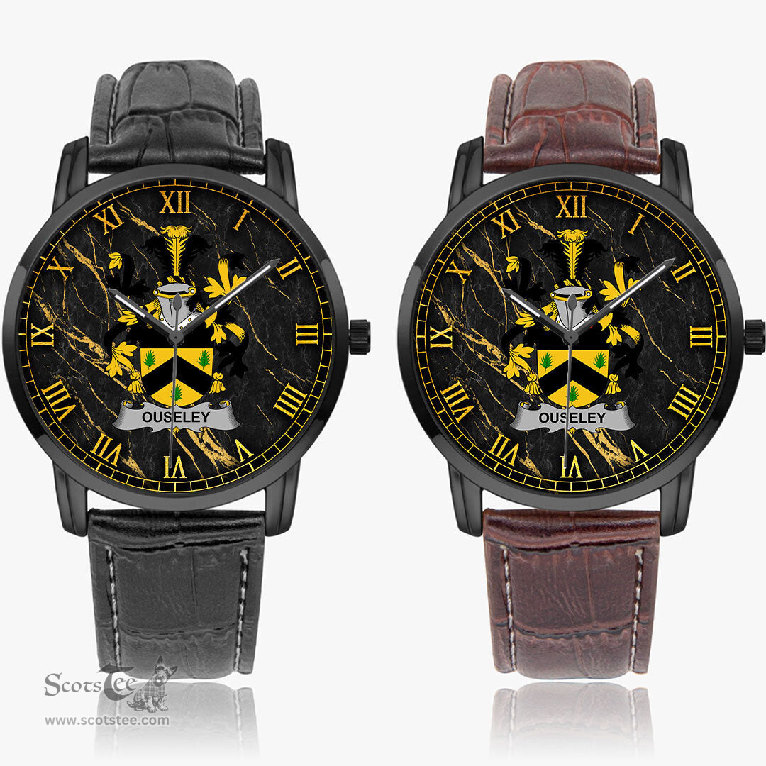 Irish Ouseley Irish Coat of Arms Irish Watch Instafamous Quartz Leather Strap