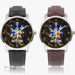 Irish Neill or McNeill Irish Coat of Arms Irish Watch Instafamous Quartz Leather Strap