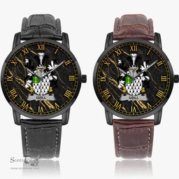 Irish Quill Irish Coat of Arms Irish Watch Instafamous Quartz Leather Strap