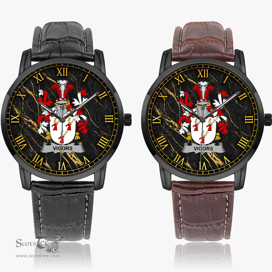 Irish Vigors Irish Coat of Arms Irish Watch Instafamous Quartz Leather Strap