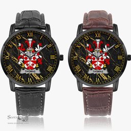 Irish Thomas Irish Coat of Arms Irish Watch Instafamous Quartz Leather Strap