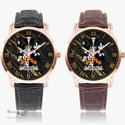 Irish Worth or McWorth Irish Coat of Arms Irish Watch Instafamous Quartz Leather Strap