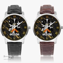 Irish Worth or McWorth Irish Coat of Arms Irish Watch Instafamous Quartz Leather Strap