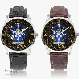 Irish Tobin Irish Coat of Arms Irish Watch Instafamous Quartz Leather Strap
