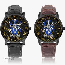 Irish Tobin Irish Coat of Arms Irish Watch Instafamous Quartz Leather Strap