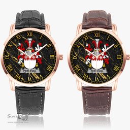 Irish Perceval Irish Coat of Arms Irish Watch Instafamous Quartz Leather Strap