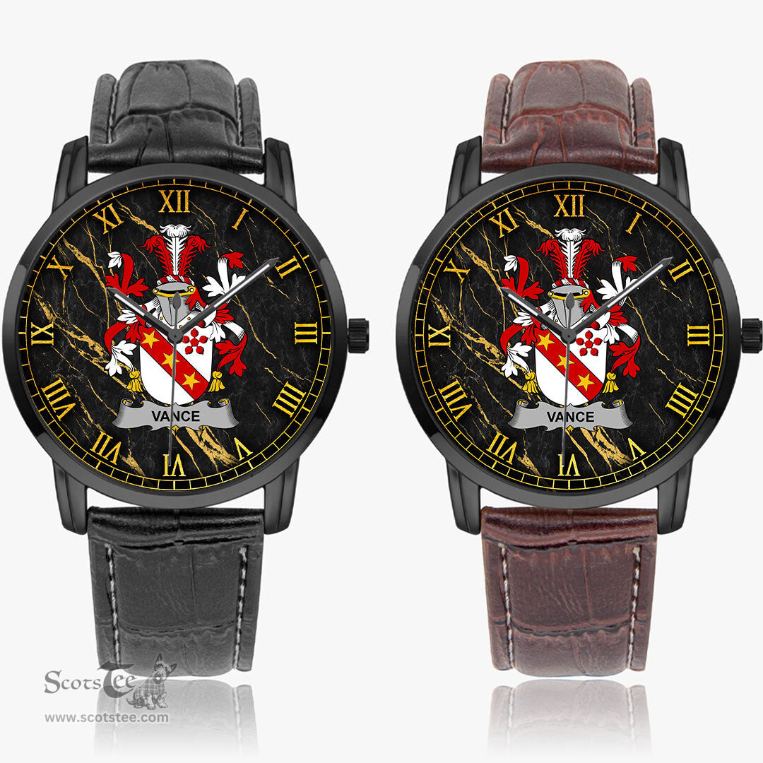 Irish Vance Irish Coat of Arms Irish Watch Instafamous Quartz Leather Strap