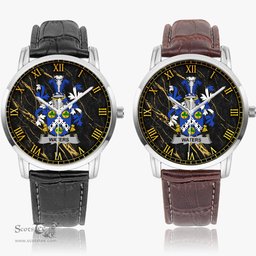 Irish Waters Irish Coat of Arms Irish Watch Instafamous Quartz Leather Strap