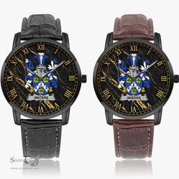 Irish Waters Irish Coat of Arms Irish Watch Instafamous Quartz Leather Strap