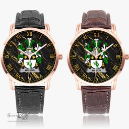 Irish Wilson Irish Coat of Arms Irish Watch Instafamous Quartz Leather Strap
