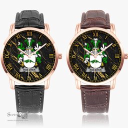 Irish Rossiter Irish Coat of Arms Irish Watch Instafamous Quartz Leather Strap
