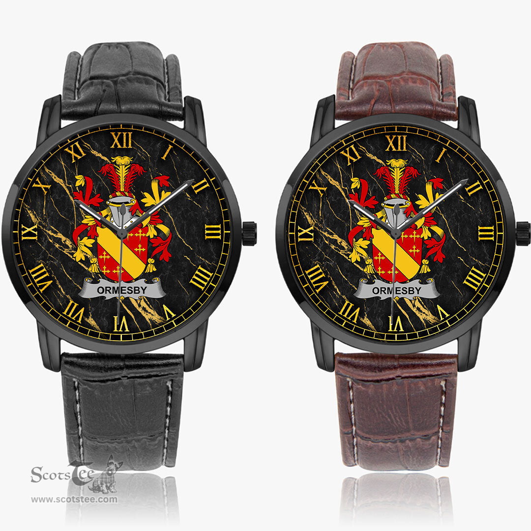 Irish Ormesby Irish Coat of Arms Irish Watch Instafamous Quartz Leather Strap