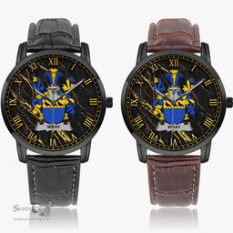 Irish Wray Irish Coat of Arms Irish Watch Instafamous Quartz Leather Strap