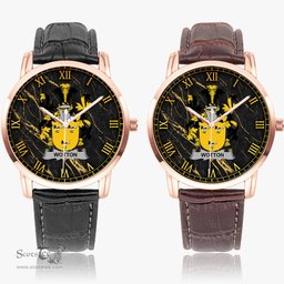 Irish Wotton Irish Coat of Arms Irish Watch Instafamous Quartz Leather Strap