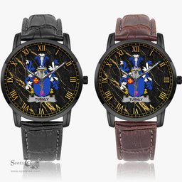Irish Turnly or Turnley Irish Coat of Arms Irish Watch Instafamous Quartz Leather Strap