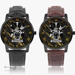 Irish Murtaugh Irish Coat of Arms Irish Watch Instafamous Quartz Leather Strap
