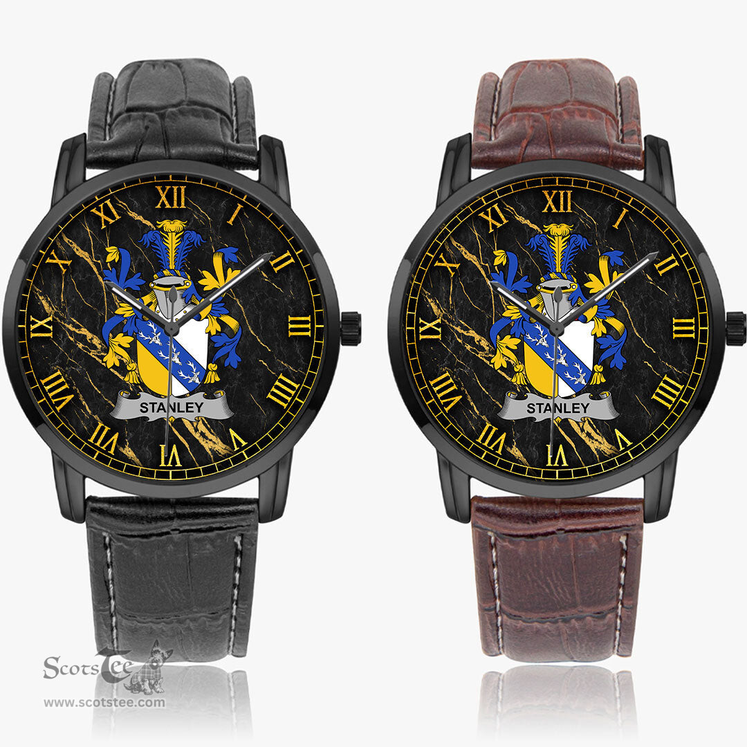 Irish Stanley Irish Coat of Arms Irish Watch Instafamous Quartz Leather Strap