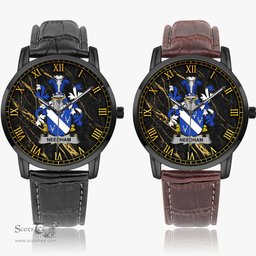 Irish Needham or O Nee Irish Coat of Arms Irish Watch Instafamous Quartz Leather Strap
