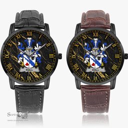 Irish Riall or Ryle Irish Coat of Arms Irish Watch Instafamous Quartz Leather Strap