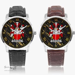 Irish St.Michell Irish Coat of Arms Irish Watch Instafamous Quartz Leather Strap
