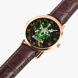 Irish Podmore Irish Coat of Arms Irish Watch Instafamous Quartz Leather Strap