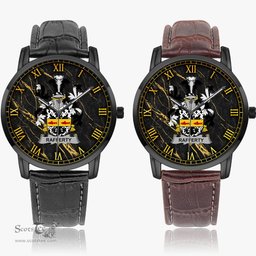 Irish Rafferty or O Rafferty Irish Coat of Arms Irish Watch Instafamous Quartz Leather Strap