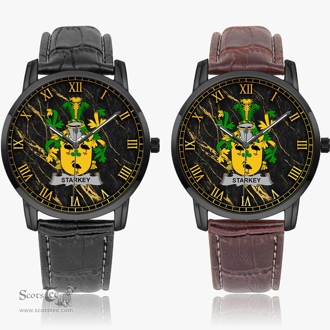 Irish Starkey Irish Coat of Arms Irish Watch Instafamous Quartz Leather Strap