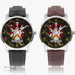 Irish Wolverston Irish Coat of Arms Irish Watch Instafamous Quartz Leather Strap
