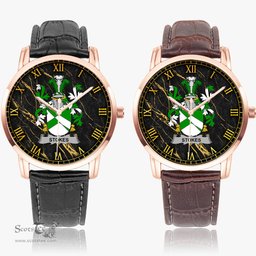 Irish Stokes Irish Coat of Arms Irish Watch Instafamous Quartz Leather Strap